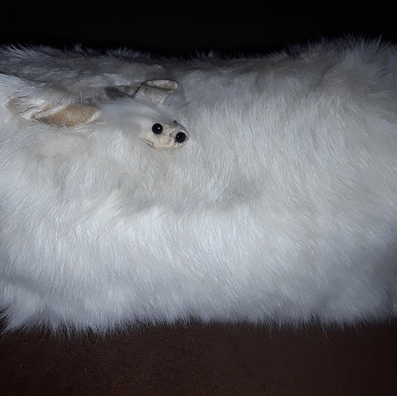 COPY - Vintage Childs Fur White Muff - Picture 2 of 3